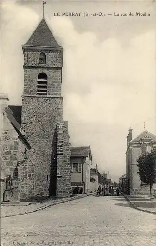 Ak Le Perray Yvelines, La Rue du Moulin