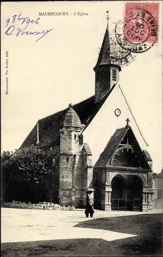 Ak Maurecourt Yvelines, L'Eglise
