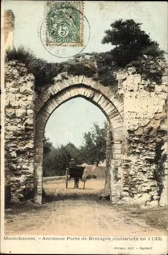 Ak Montchauvet Yvelines, Ancienne Porte de Bretagne