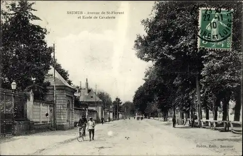 Ak Saumur Maine et Loire, Avenue de Saint Florent, Ecole de Cavalerie