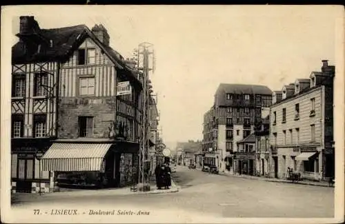 Ak Lisieux Calvados, Boulevard Sainte Anne