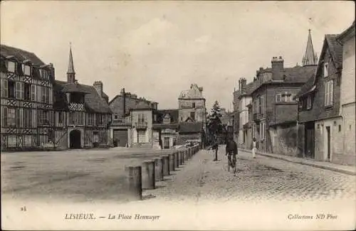 Ak Lisieux Calvados, La Place Hennuyer