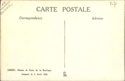 Ak Lisieux Calvados, Chemin de Croix de la Basilique