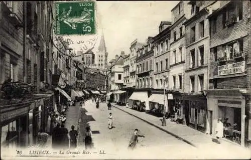 Ak Lisieux Calvados, La Grande Rue