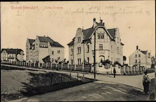 Ak Großröhrsdorf in Sachsen, Stifts Straße