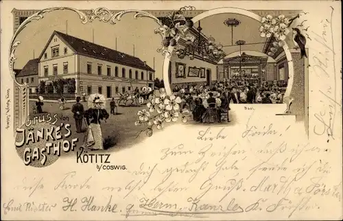 Litho Kötitz Coswig in Sachsen, Jänke's Gasthof, Innenansicht