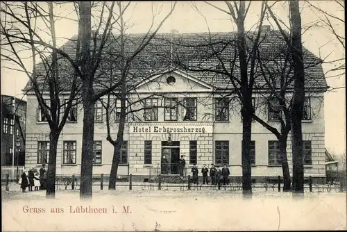 Ak Lübtheen in Mecklenburg, Hotel Erbgroßherzog