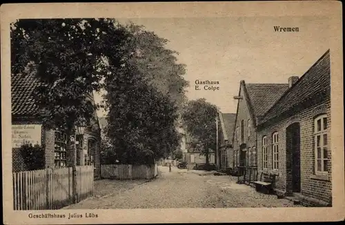 Ak Nordseebad Wremen Wurster Nordseeküste, Geschäftshaus Julius Lübs, Gasthaus