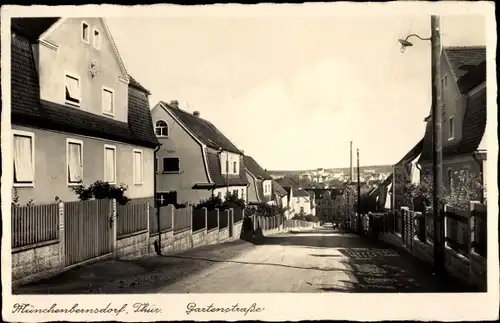 Ak Münchenbernsdorf in Thüringen, Gartenstraße