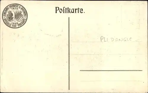Wappen Ak Augsburg in Schwaben, Jubiläums Volksfest 1906, Festplatz, Eingang