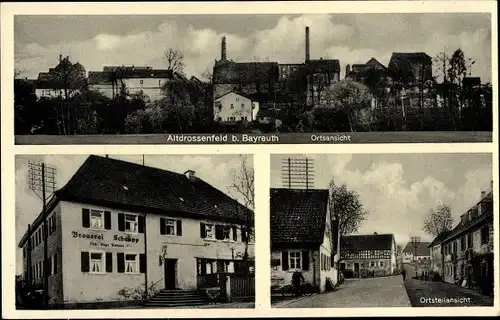 Ak Altdrossenfeld Neudrossenfeld in Oberfranken, Ortsansicht, Gasthaus Brauerei Schnupp