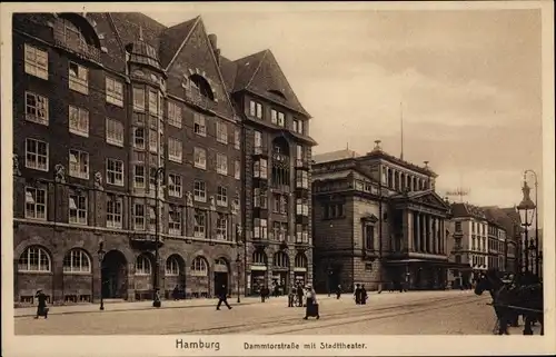 Ak Hamburg Mitte Neustadt, Dammtorstraße, Verwaltungsgebäude der Oberschulbehörde, Schwanenapotheke