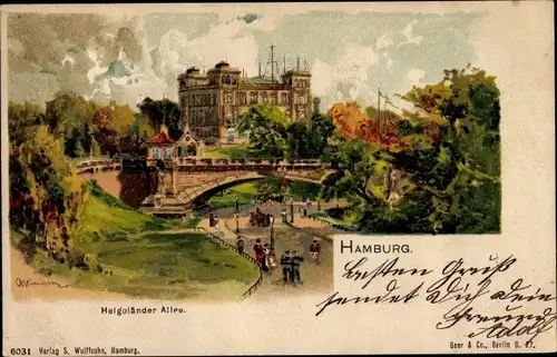 Künstler Litho Heinrich, Hamburg St. Pauli, Helgoländer Allee