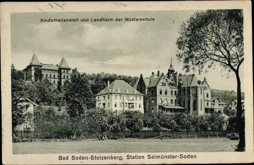 Ak Bad Soden Salmünster Hessen, Stolzenberg, Kinderheilanstalt, Landheim der Musterschule