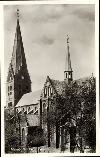 Ak Malmö Schweden, St. Petri Kyrka, Kirche