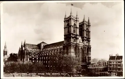 Ak London City, Westminster Abbey from the North West