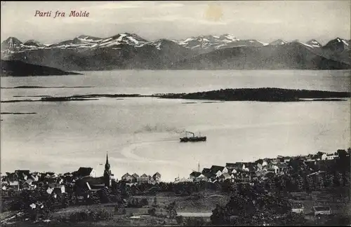 Ak Molde Norwegen, Parti fra Molde, Dampfer