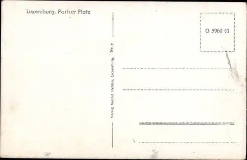 Ak Luxemburg, Pariser Platz, Straßenbahn