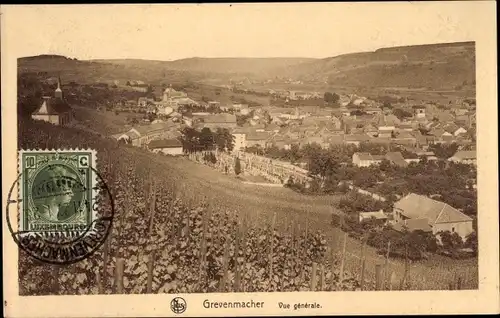 Ak Grevenmacher Luxemburg, Blick auf den Ort