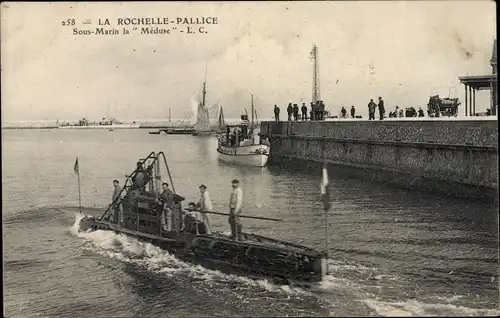 Ak La Pallice Rochelle Charente Maritime, Französisches U Boot, Meduse, sous marin