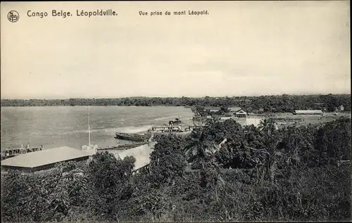 Ak Kinshasa Léopoldville DR Kongo Zaire, Vue prise du mont Leopold
