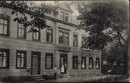 Ak Hilbersdorf bei Freiberg, Gasthof Grüne Linde