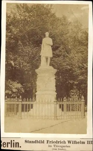 Foto Berlin Tiergarten, Standbild Friedrich Wilhelm III, von Drake