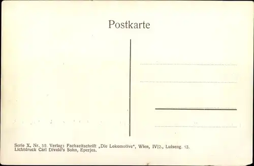 Ak Österreichische Eisenbahn,Heißdampf Verbund Personenzuglokomotive, Bauart Gölsdorf, Tender 429 07