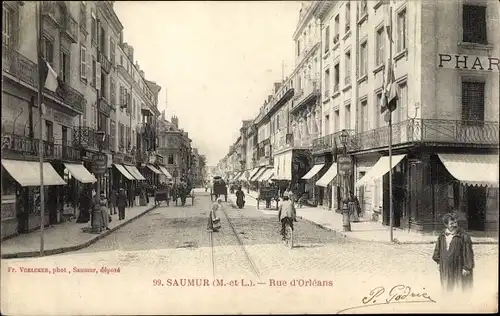 Ak Saumur Maine et Loire, Rue d'Orleans