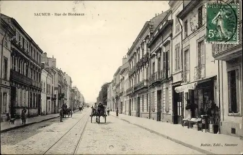 Ak Saumur Maine et Loire, Rue de Bordeaux