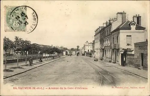 Ak Saumur Maine et Loire, Avenue de la Gare d'Orleans