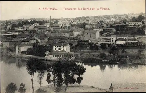 Ak Limoges Haute Vienne, Panorama des Bords de la Vienne