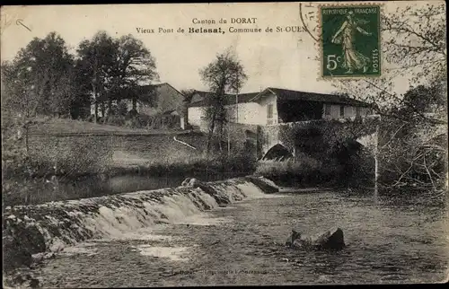 Ak Saint Ouen sur Gartempe Haute Vienne, Vieux Pont de Beissat