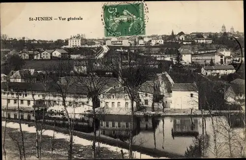 Ak Saint Junien Haute Vienne, Vue generale