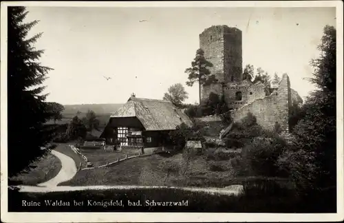 Ak Königsfeld Buchenberg im Schwarzwald Baar Kreis, Ruine Waldau