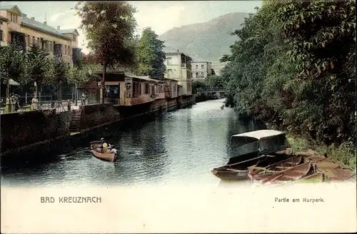 Ak Bad Kreuznach in Rheinland Pfalz, Partie am Kurpark