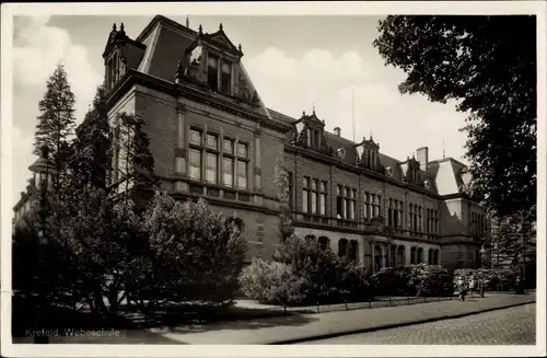 Ak Krefeld am Niederrhein, Webeschule