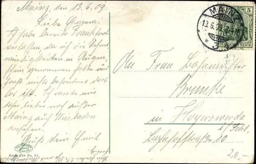 Ak Mainz Rhein, Die Stadt vom Stephansturm gesehen