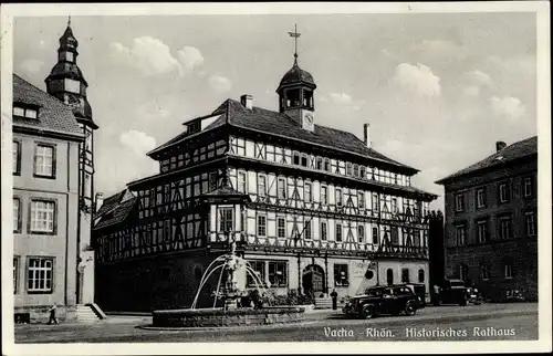 Ak Vacha in der Rhön Thüringen, Histor. Rathaus