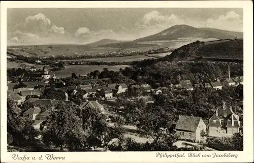 Ak Vacha in der Rhön Thüringen, Philippsthal, Blick v. Jacobsberg