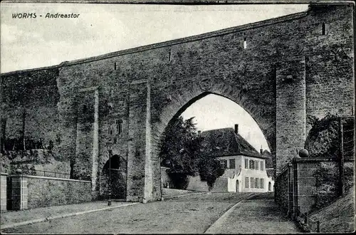 Ak Worms am Rhein, Andreastor