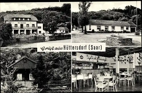 Ak Hüttersdorf Schmelz im Saarland, Hotel Hubertus Hof