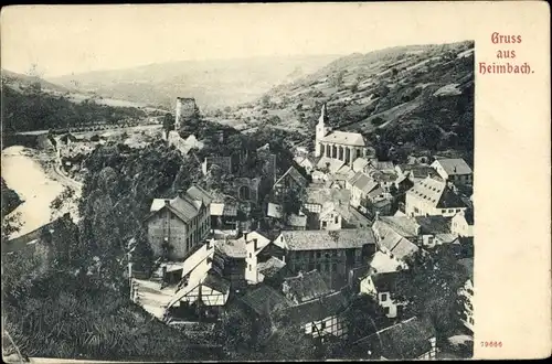 Ak Heimbach in der Eifel, Panorama, Vogelschau