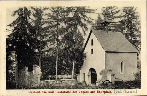 Ak Auen im Hunsrück, Gehinkirche, Grabstätte des Jägers aus Churpfalz