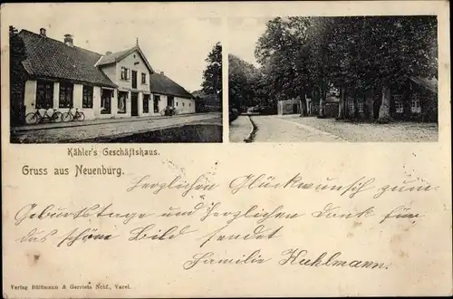 Ak Neuenburg Zetel in Oldenburg Friesland, Geschäftshaus