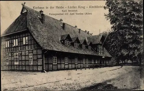 Ak Kirchlinteln in Niedersachsen, Kurhaus in der Heide, Lintler Krug