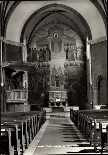 Ak Borås Schweden, Gustav Adolf kyrkan, Koret