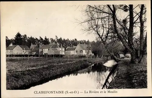 Ak Clairefontaine Yvelines, La Riviere et le Moulin