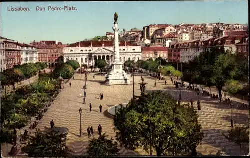 Ak Lisboa Lissabon Portugal, Don Pedro Platz