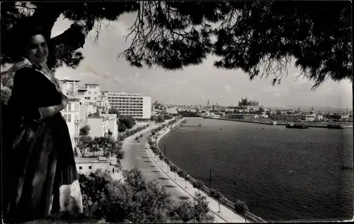 Ak Palma de Mallorca Balearische Inseln, E Puerto y Paseo Maritimo desde Son Armadans